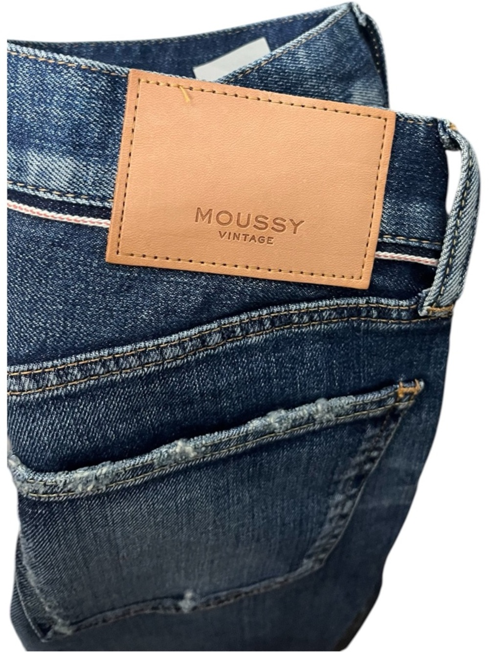 MOUSSY VINTAGE Edgerton Skinny Women's 26 Dark Blue Casual Selvedge‎ Denim New - Picture 11 of 14